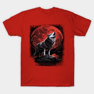 Howling at the Blood Moon T-Shirt